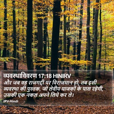 व्यवस्थाविवरण 17:18 HINIRV Bible Verse Image