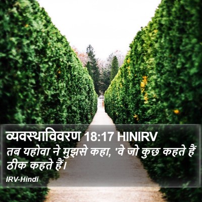 व्यवस्थाविवरण 18:17 HINIRV Bible Verse Image