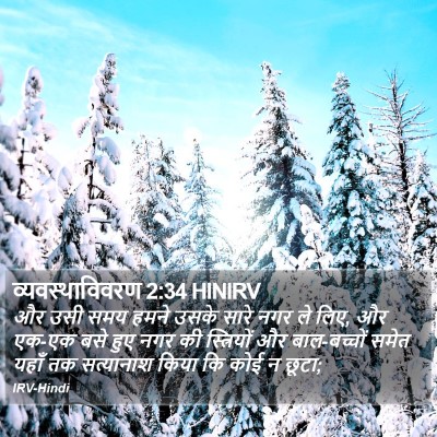 व्यवस्थाविवरण 2:34 HINIRV Bible Verse Image
