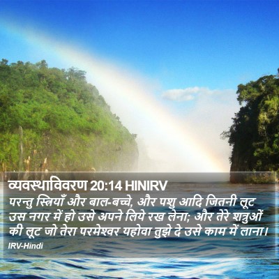 व्यवस्थाविवरण 20:14 HINIRV Bible Verse Image