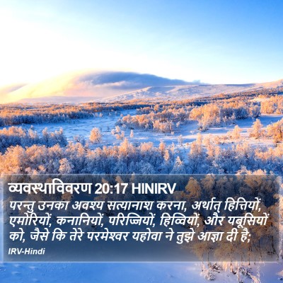 व्यवस्थाविवरण 20:17 HINIRV Bible Verse Image