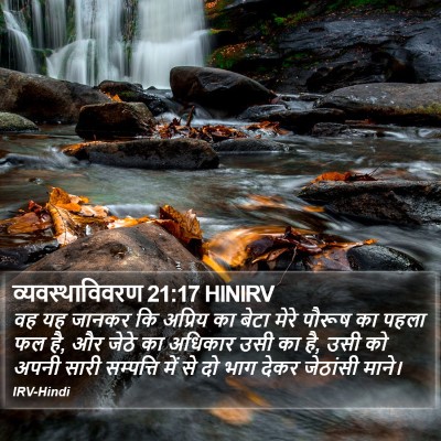 व्यवस्थाविवरण 21:17 HINIRV Bible Verse Image