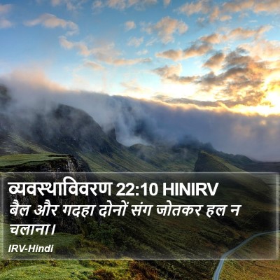 व्यवस्थाविवरण 22:10 HINIRV Bible Verse Image