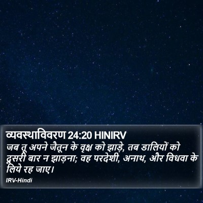 व्यवस्थाविवरण 24:20 HINIRV Bible Verse Image