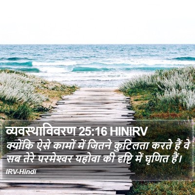 व्यवस्थाविवरण 25:16 HINIRV Bible Verse Image
