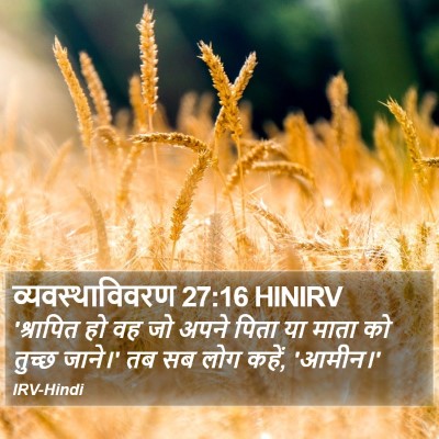 व्यवस्थाविवरण 27:16 HINIRV Bible Verse Image