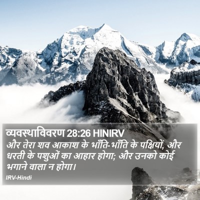 व्यवस्थाविवरण 28:26 HINIRV Bible Verse Image