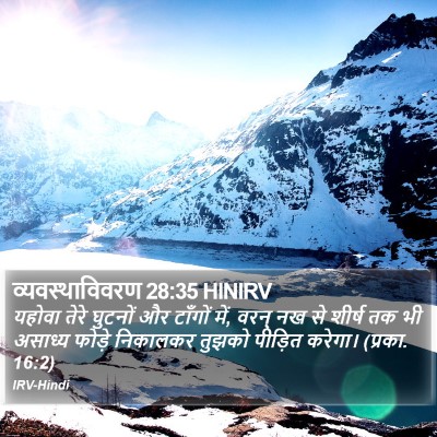 व्यवस्थाविवरण 28:35 HINIRV Bible Verse Image