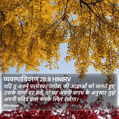 व्यवस्थाविवरण 28:9 HINIRV Bible Verse Image
