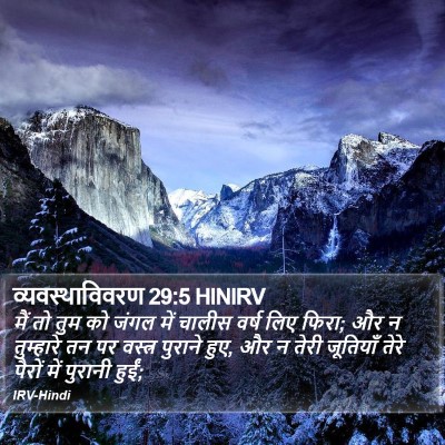 व्यवस्थाविवरण 29:5 HINIRV Bible Verse Image