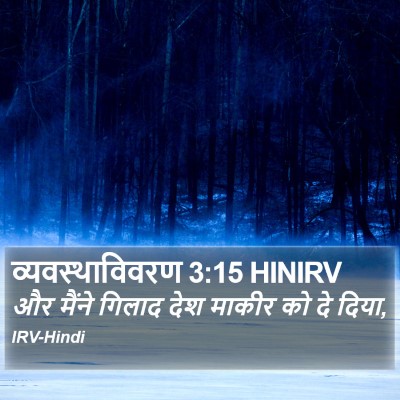 व्यवस्थाविवरण 3:15 HINIRV Bible Verse Image