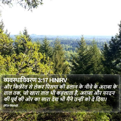व्यवस्थाविवरण 3:17 HINIRV Bible Verse Image