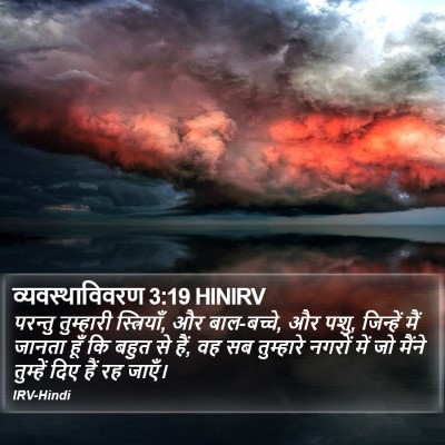 व्यवस्थाविवरण 3:19 HINIRV Bible Verse Image