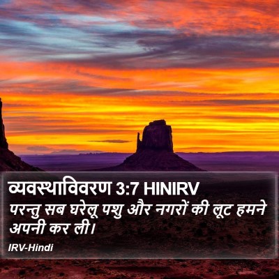 व्यवस्थाविवरण 3:7 HINIRV Bible Verse Image