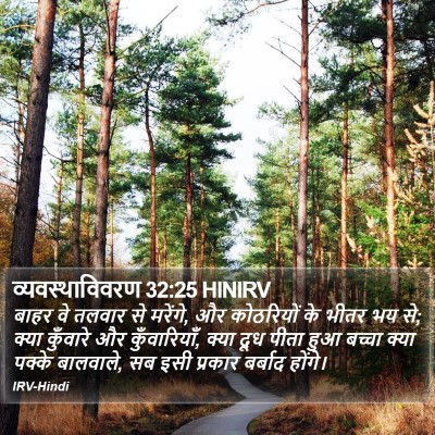 व्यवस्थाविवरण 32:25 HINIRV Bible Verse Image