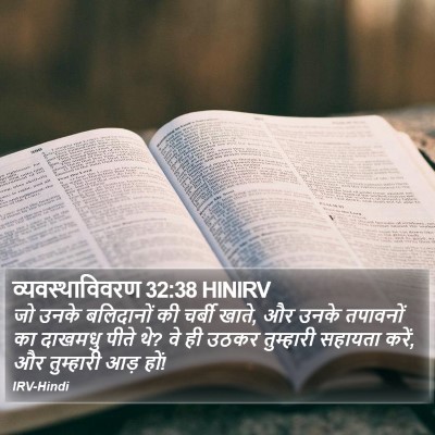 व्यवस्थाविवरण 32:38 HINIRV Bible Verse Image