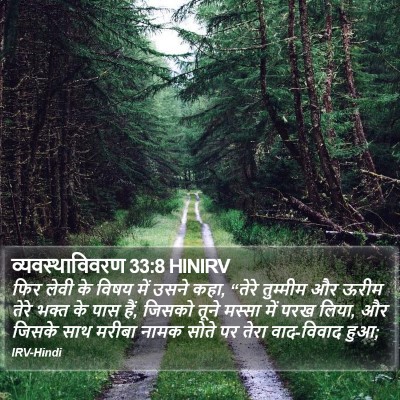 व्यवस्थाविवरण 33:8 HINIRV Bible Verse Image