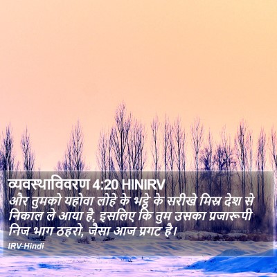 व्यवस्थाविवरण 4:20 HINIRV Bible Verse Image