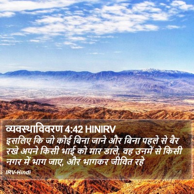 व्यवस्थाविवरण 4:42 HINIRV Bible Verse Image
