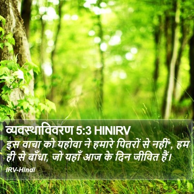 व्यवस्थाविवरण 5:3 HINIRV Bible Verse Image
