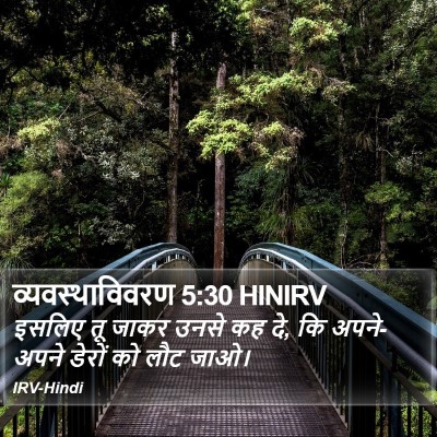 व्यवस्थाविवरण 5:30 HINIRV Bible Verse Image