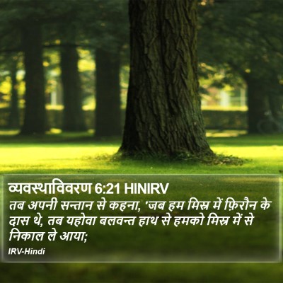 व्यवस्थाविवरण 6:21 HINIRV Bible Verse Image