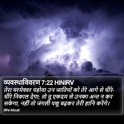 व्यवस्थाविवरण 7:22 HINIRV Bible Verse Image