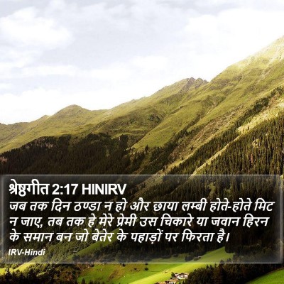 श्रेष्ठगीत 2:17 HINIRV Bible Verse Image