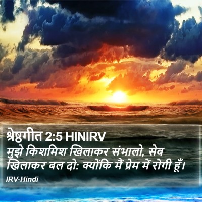 श्रेष्ठगीत 2:5 HINIRV Bible Verse Image