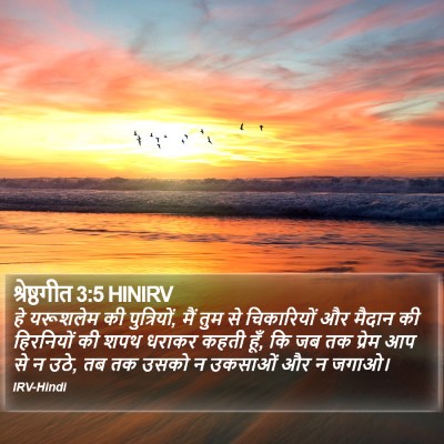 श्रेष्ठगीत 3:5 HINIRV Bible Verse Image