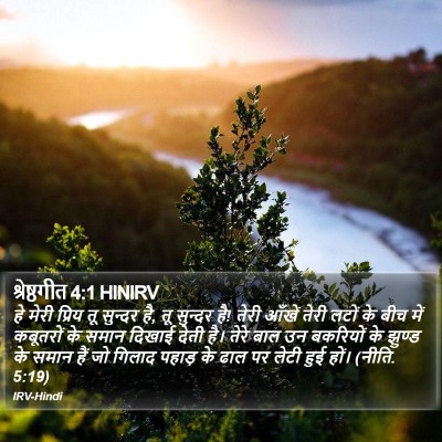 श्रेष्ठगीत 4:1 HINIRV Bible Verse Image