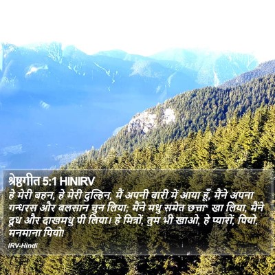 श्रेष्ठगीत 5:1 HINIRV Bible Verse Image