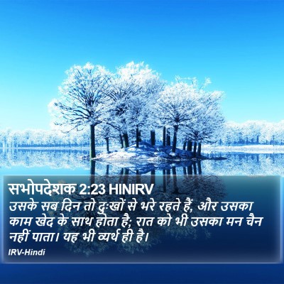 सभोपदेशक 2:23 HINIRV Bible Verse Image