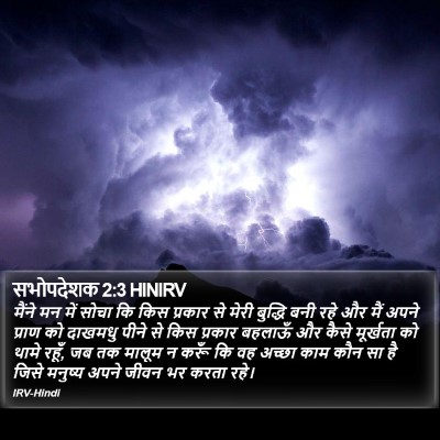 सभोपदेशक 2:3 HINIRV Bible Verse Image