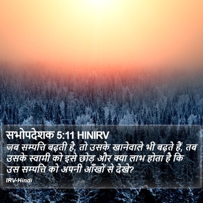 सभोपदेशक 5:11 HINIRV Bible Verse Image