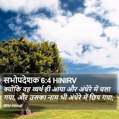 सभोपदेशक 6:4 HINIRV Bible Verse Image