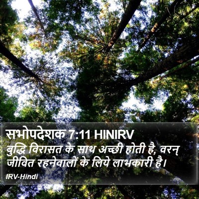 सभोपदेशक 7:11 HINIRV Bible Verse Image