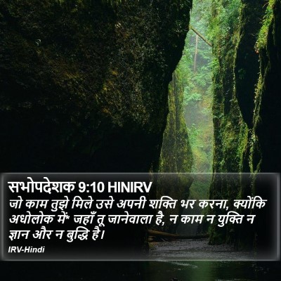 सभोपदेशक 9:10 HINIRV Bible Verse Image