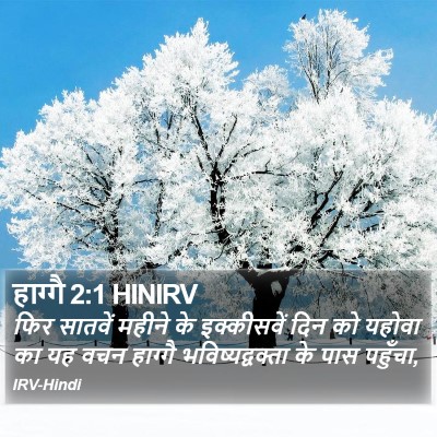हाग्गै 2:1 HINIRV Bible Verse Image