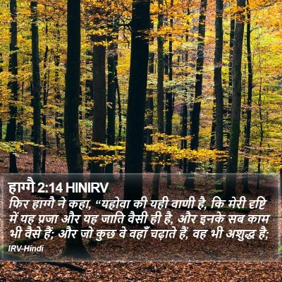 हाग्गै 2:14 HINIRV Bible Verse Image