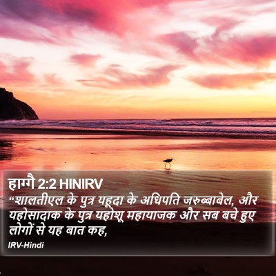 हाग्गै 2:2 HINIRV Bible Verse Image