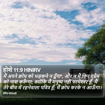 होशे 11:9 HINIRV Bible Verse Image