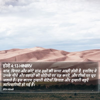 होशे 4:13 HINIRV Bible Verse Image