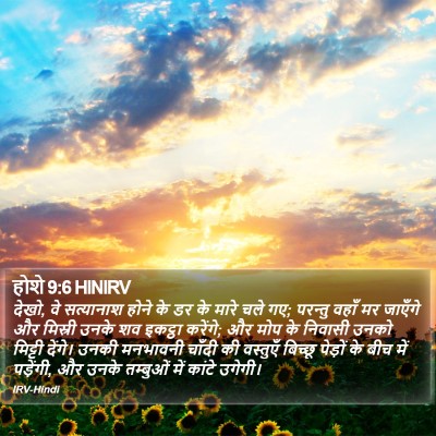 होशे 9:6 HINIRV Bible Verse Image