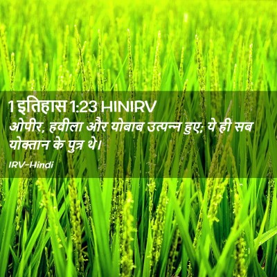 Picture 02 - 1 इतिहास 1:23 HINIRV - ओपीर, हवीला और - Bible Verse Picture