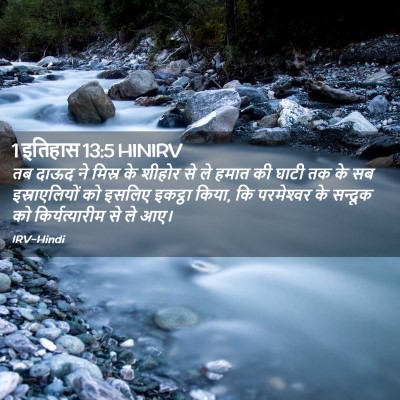 Picture 02 - 1 इतिहास 13:5 HINIRV - तब दाऊद ने मिस्र के - Bible Verse Picture