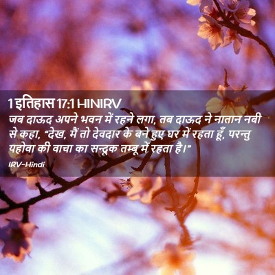 Picture 02 - 1 इतिहास 17:1 HINIRV - जब दाऊद अपने भवन - Bible Verse Picture