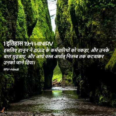 Picture 02 - 1 इतिहास 19:4 HINIRV - इसलिए हानून ने - Bible Verse Picture