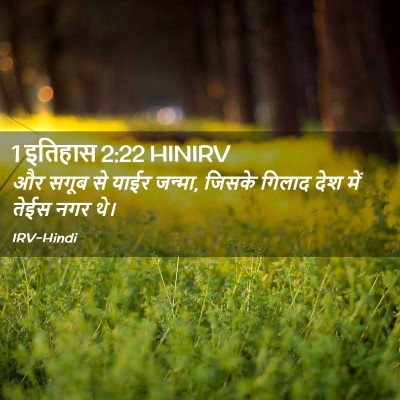 Picture 02 - 1 इतिहास 2:22 HINIRV - और सगूब से याईर - Bible Verse Picture
