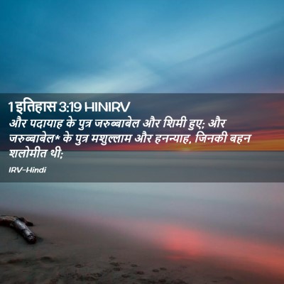 Picture 02 - 1 इतिहास 3:19 HINIRV - और पदायाह के पुत्र - Bible Verse Picture